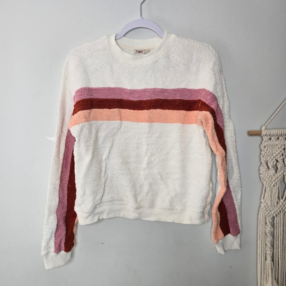 Faherty Vista Striped Cotton Sweater Women's Size S Small